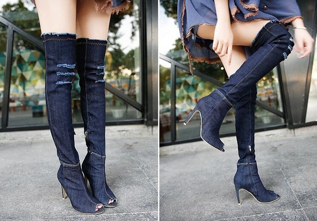 Real Hot Girl Denim Boots